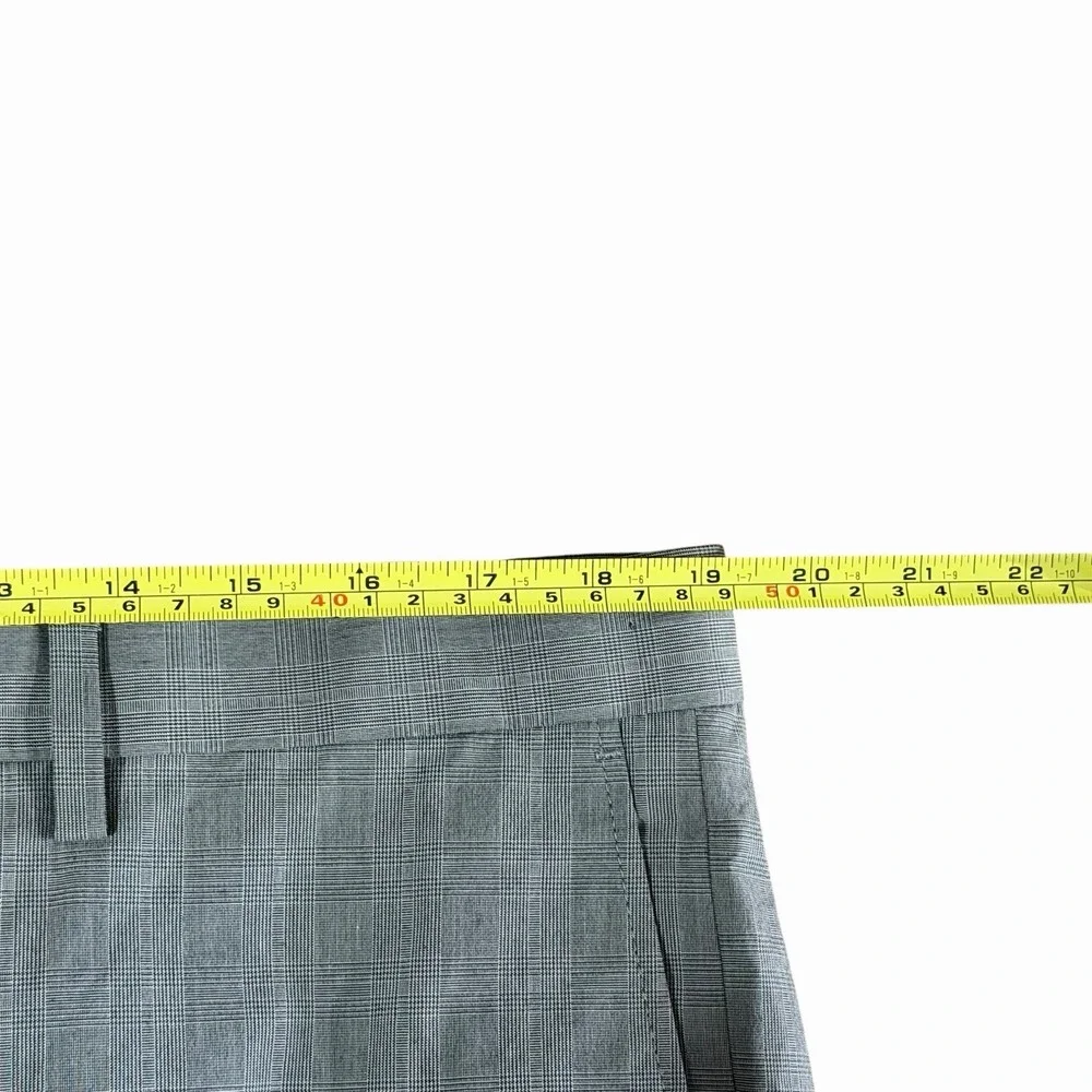 NWT Banana Republic Classic Fit Dress Pants Gray‎ Windowpane Plaid Men's 38/32